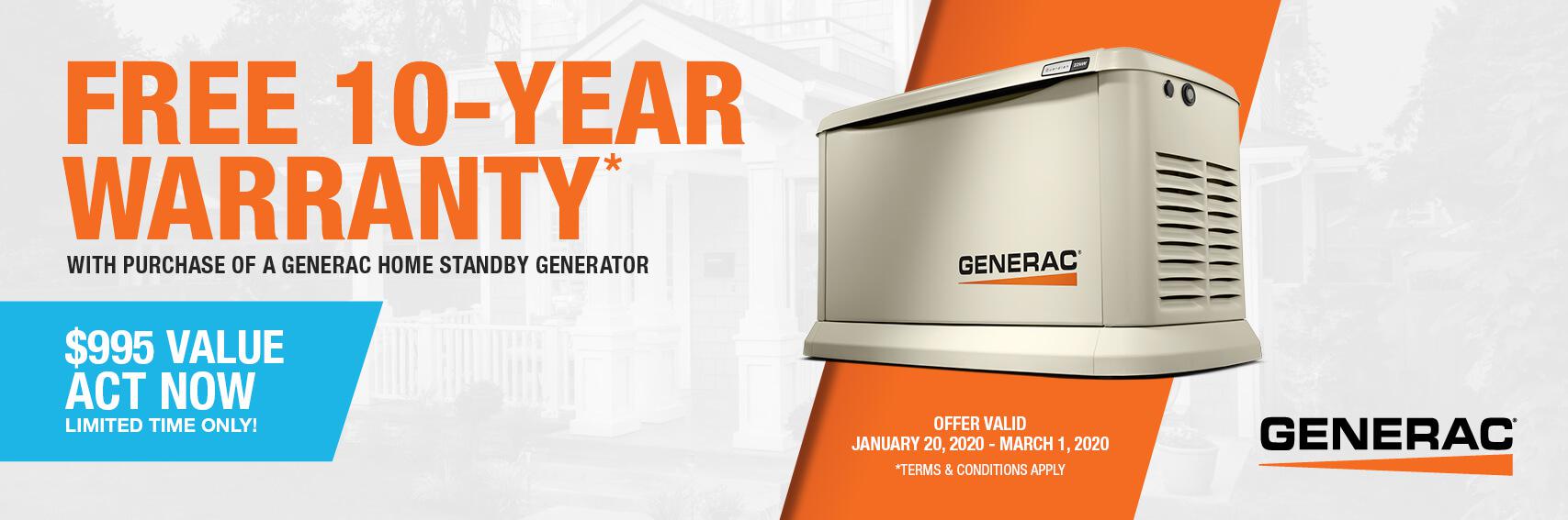 Homestandby Generator Deal | Warranty Offer | Generac Dealer | North Bridgeville, PA